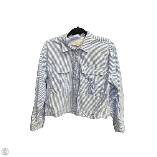 Top Long Sleeve By Loft In Striped Pattern, Size: M