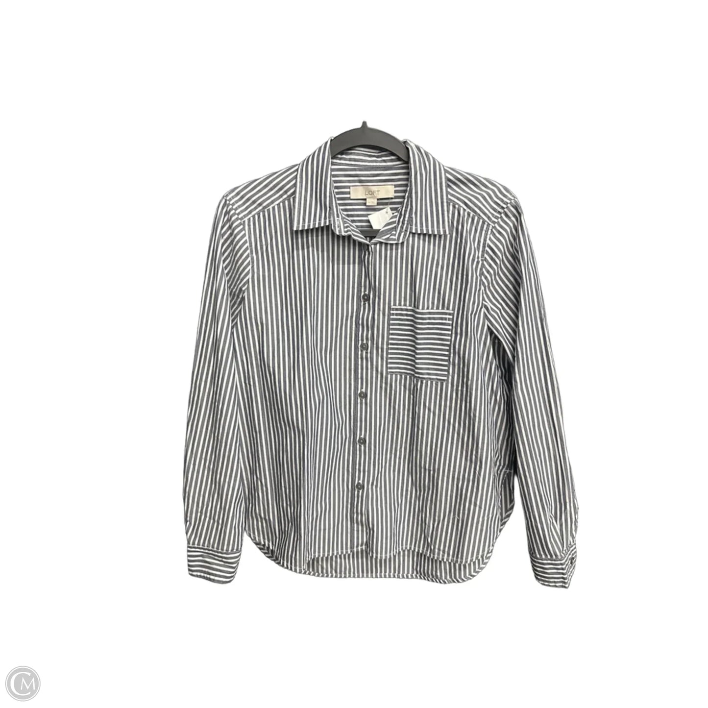 Top Long Sleeve By Loft In Striped Pattern, Size: Xs