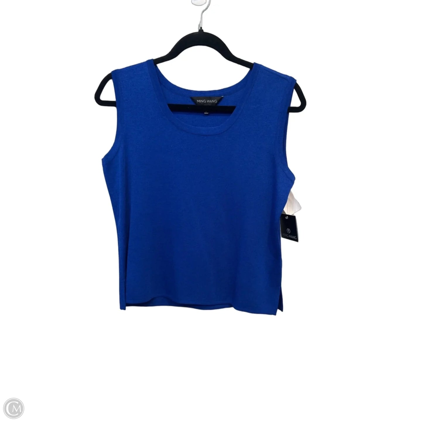 Top Sleeveless By Ming Wang In Blue, Size: S