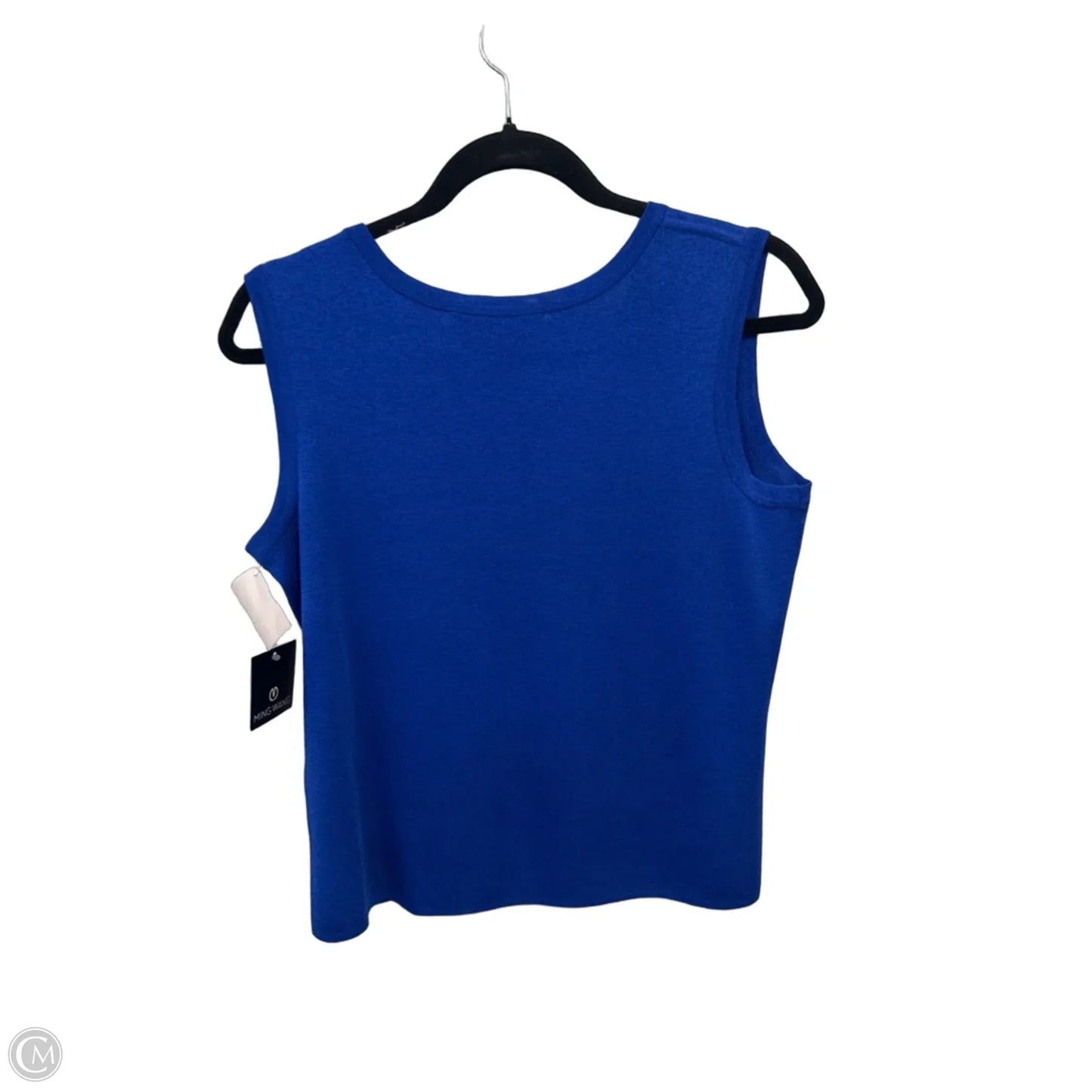 Top Sleeveless By Ming Wang In Blue, Size: S