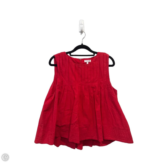Blouse Sleeveless By Tcec In Red, Size: L
