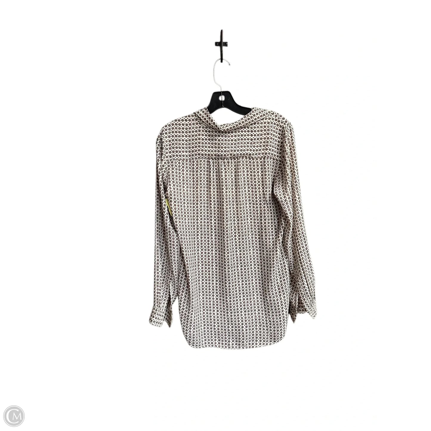 Top Long Sleeve By Loft In Brown & Cream, Size: Xs