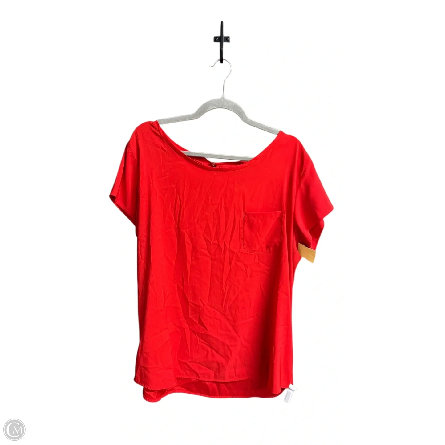 Top Short Sleeve By New York And Co In Red, Size: Xl