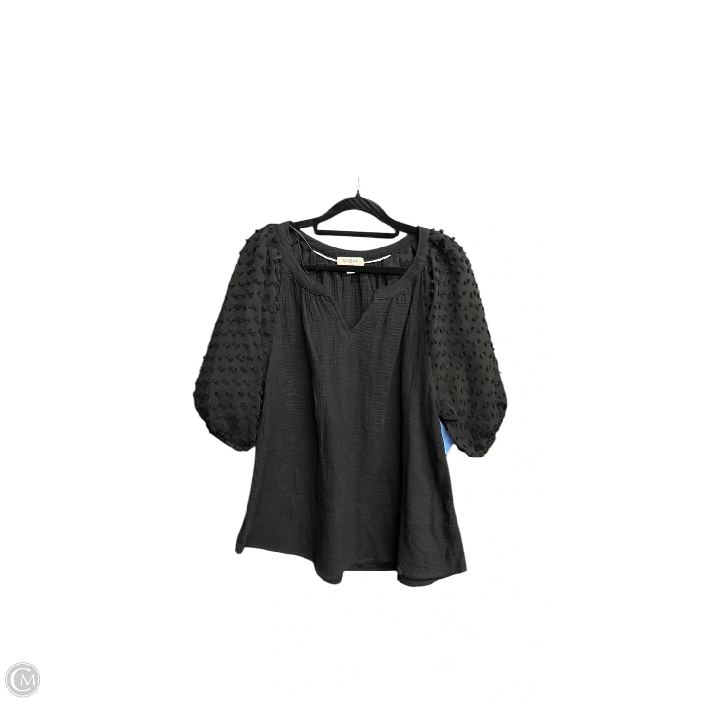 Blouse Short Sleeve By Umgee In Black, Size: S