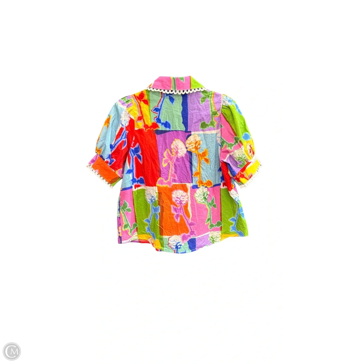 Blouse Short Sleeve By Entro In Multi-colored, Size: S