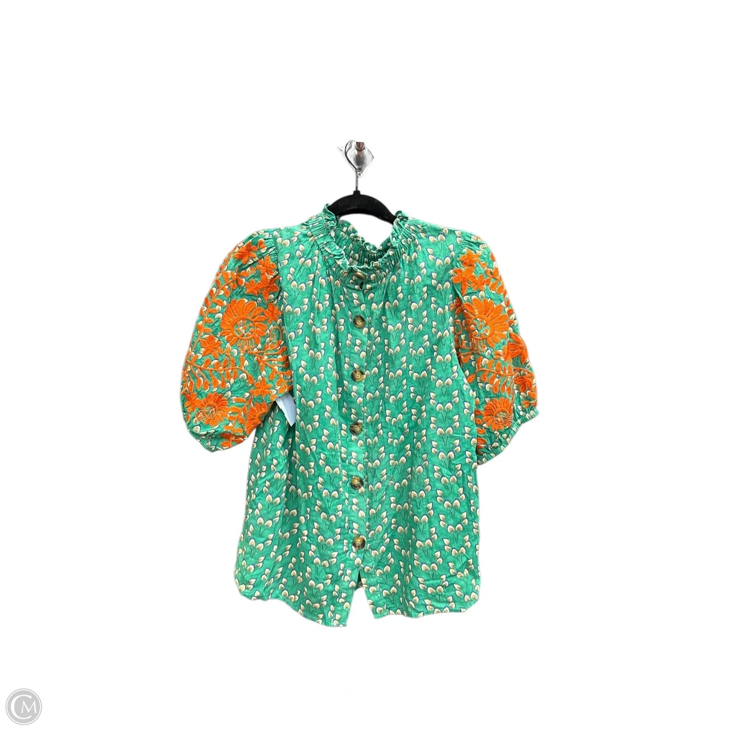 Blouse Short Sleeve By Thml In Multi-colored, Size: L