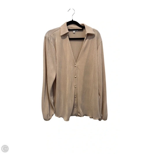 Blouse Long Sleeve By Hyfve In Beige, Size: S