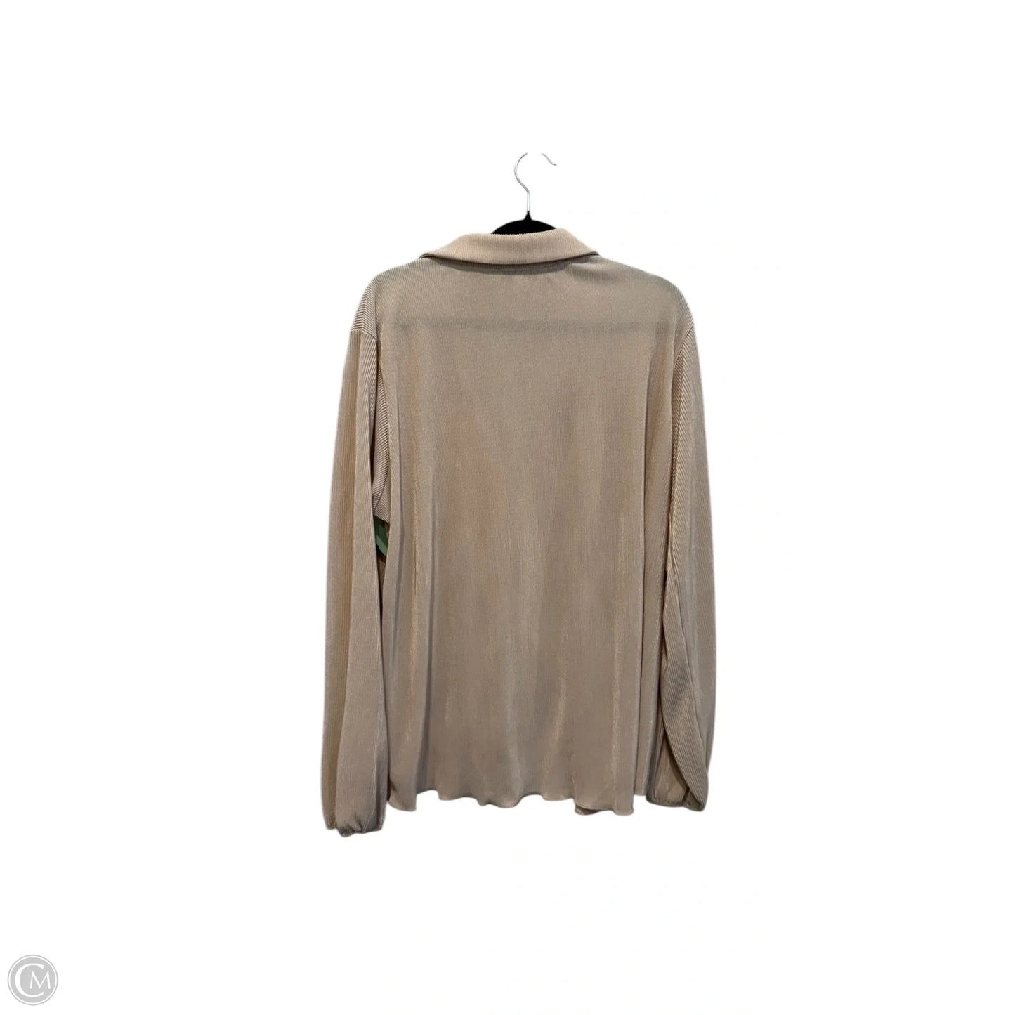 Blouse Long Sleeve By Hyfve In Beige, Size: S