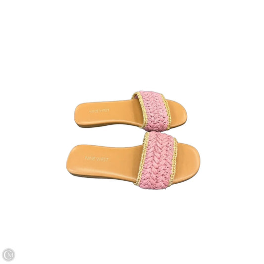 Sandals Flats By Nine West In Pink, Size: 6.5