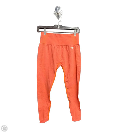 Athletic Leggings By Gym Shark In Orange, Size: M