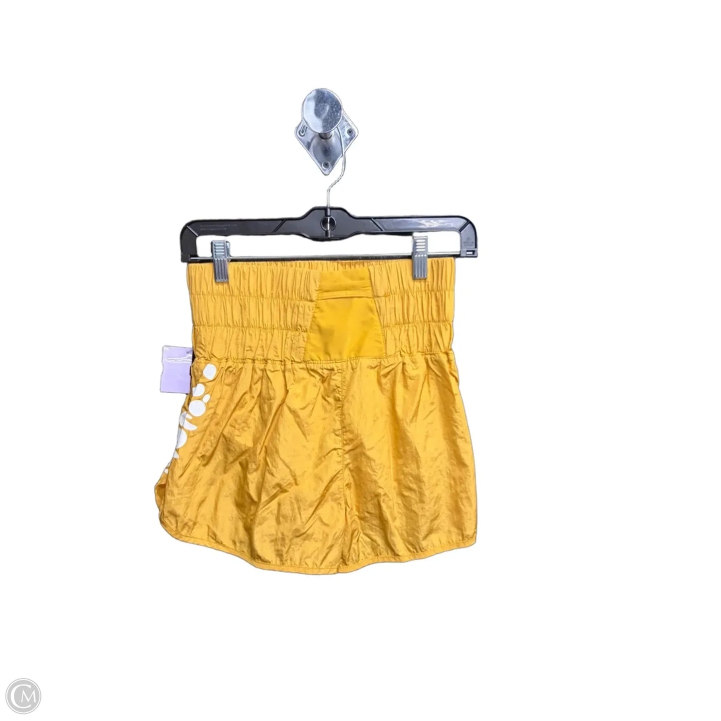 Athletic Shorts By Free People In White & Yellow, Size: S