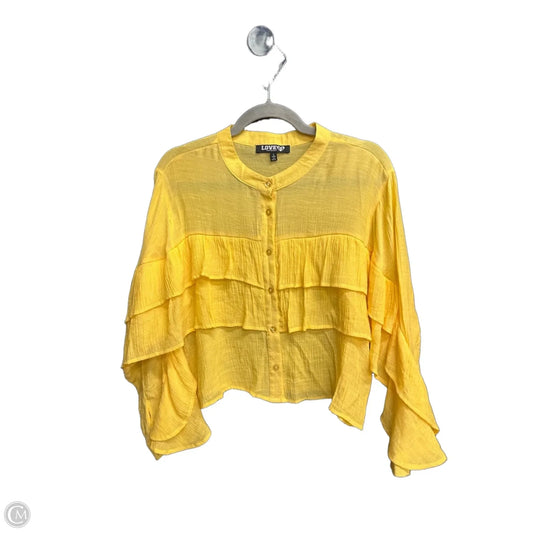 Blouse Long Sleeve By Love In Yellow, Size: L