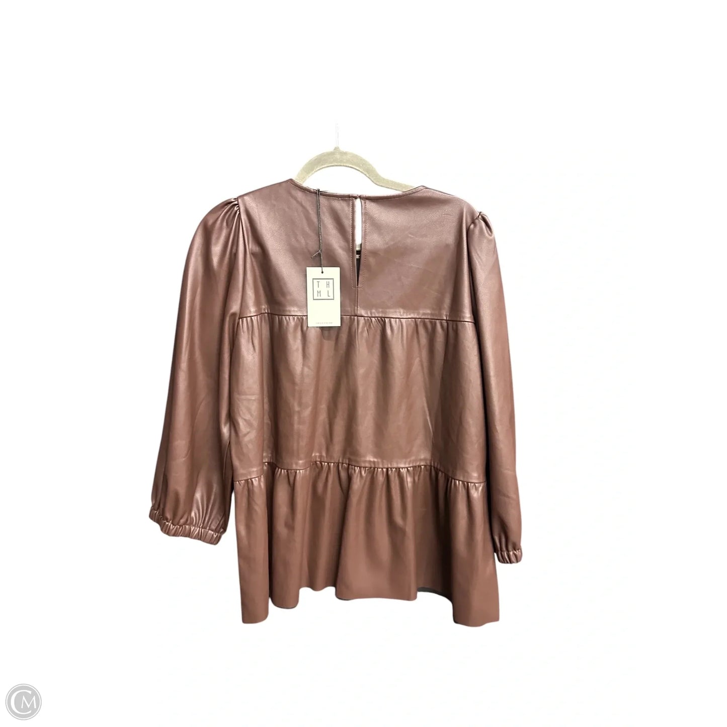 Tunic Long Sleeve By Thml In Brown, Size: Xl