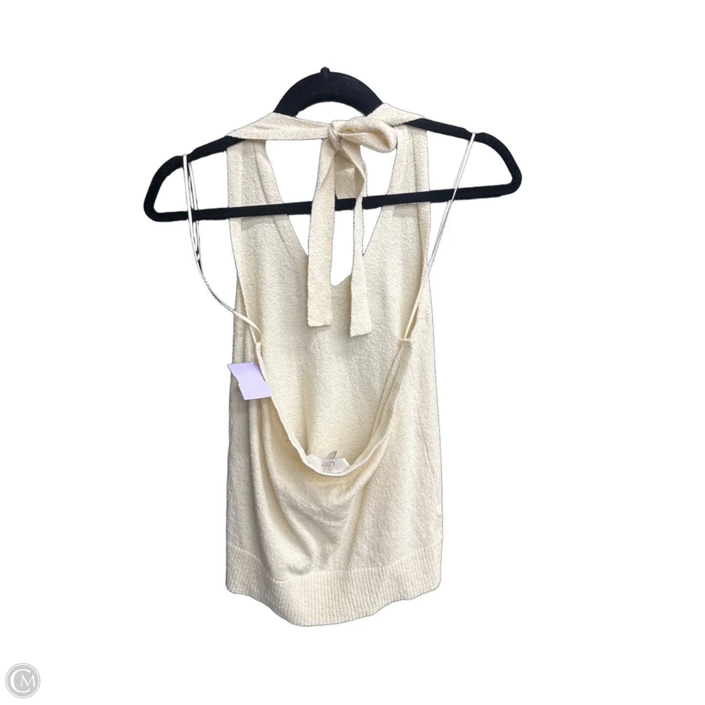 Top Sleeveless By Loft In Cream, Size: M
