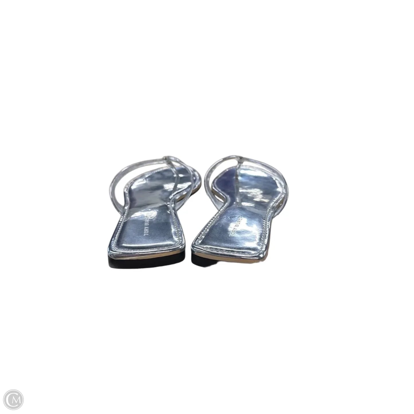 Sandals Designer By Tory Burch In Silver, Size: 9.5
