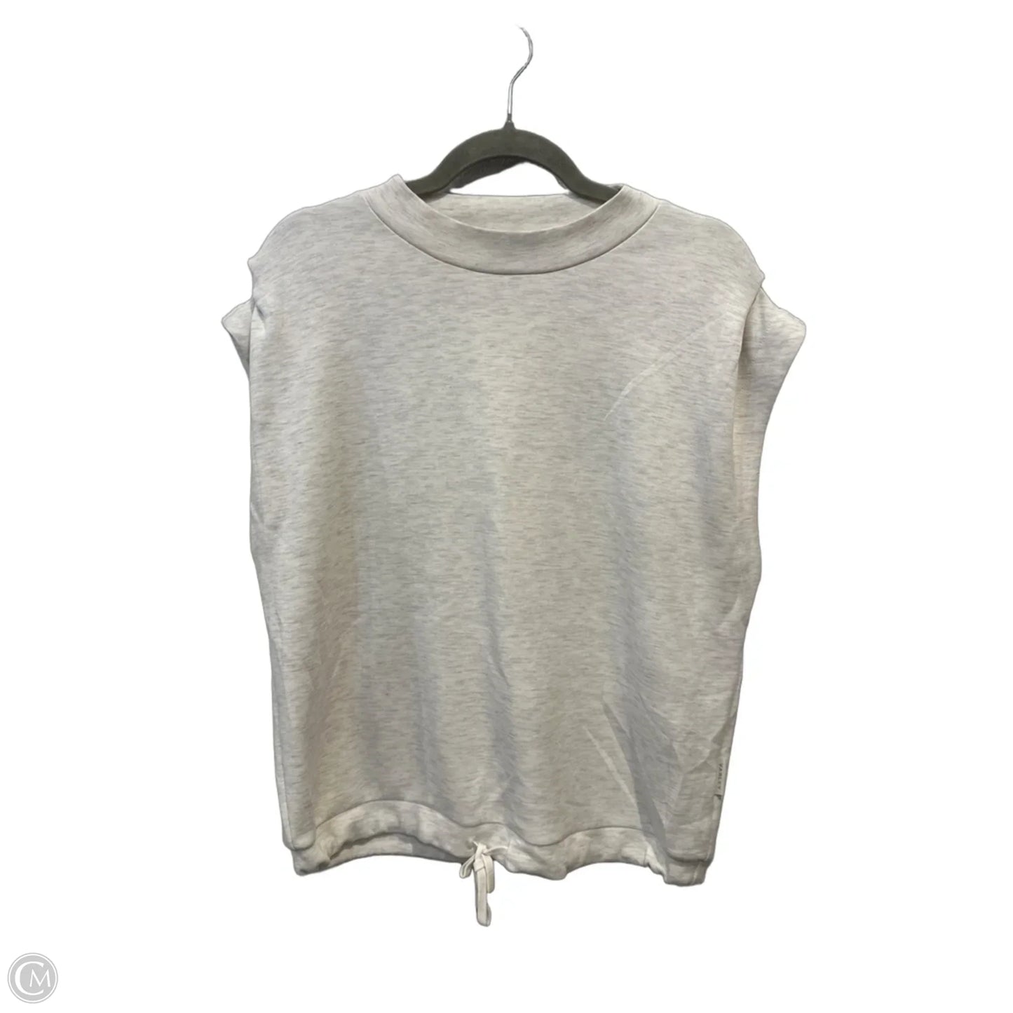 Top Sleeveless By Varley In Grey & White, Size: M