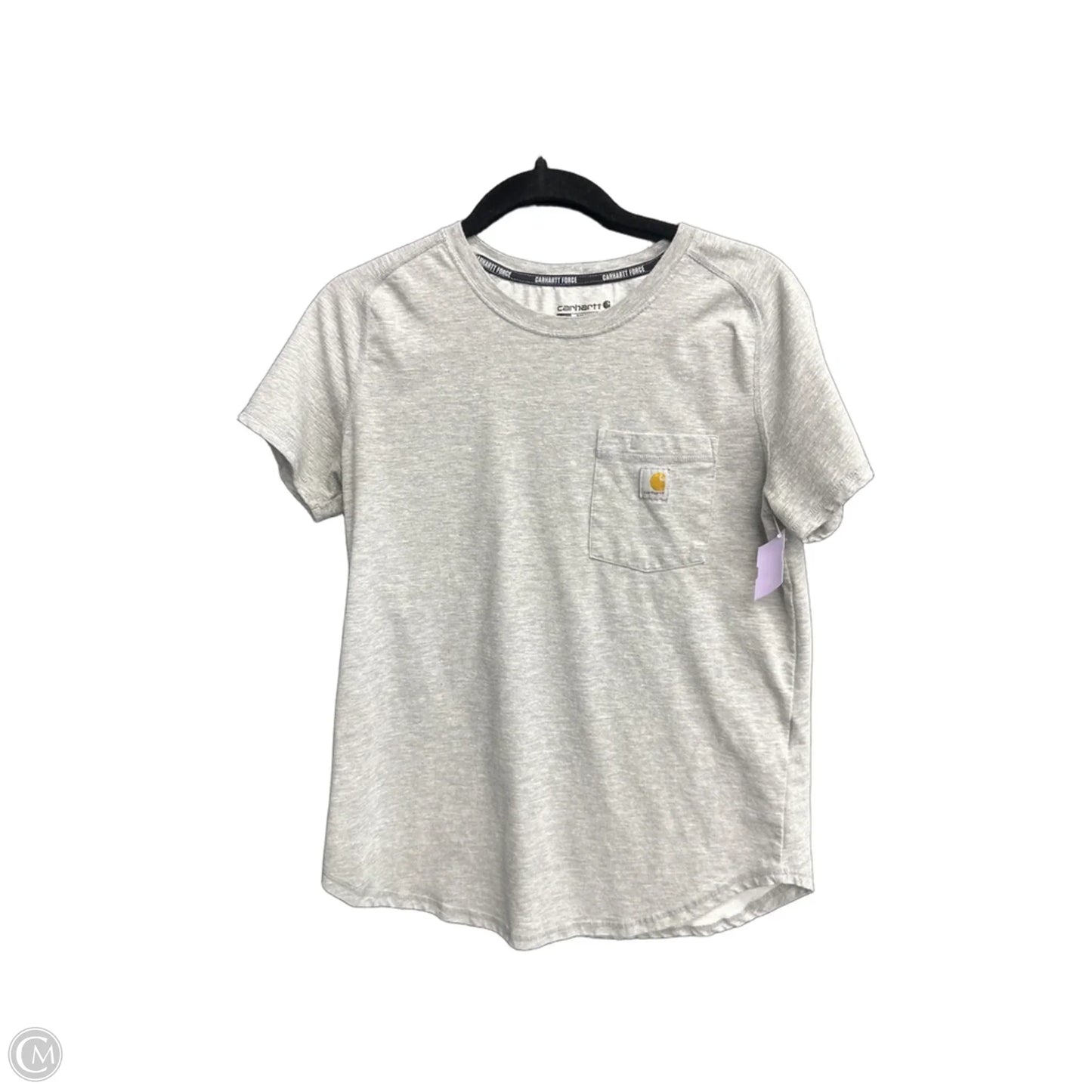 Top Short Sleeve By Carhartt In Grey, Size: M
