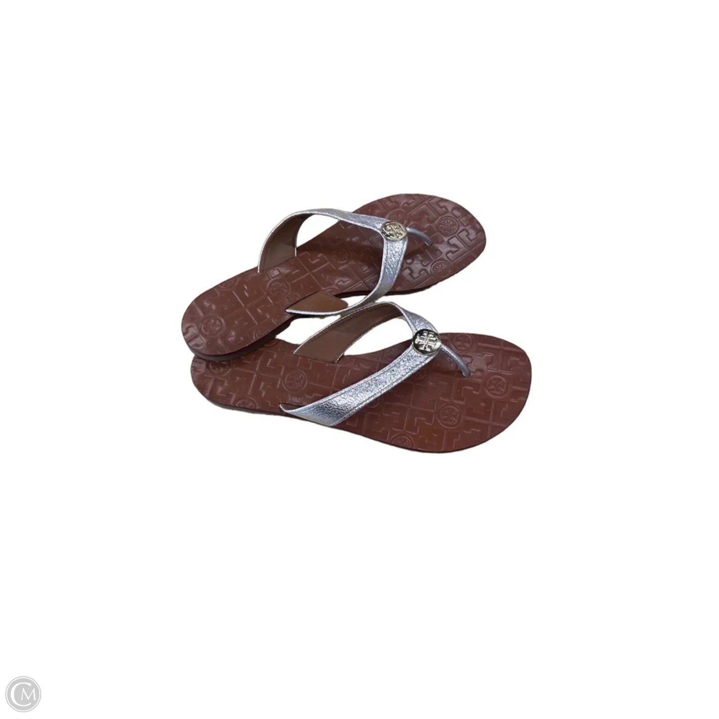 Shoes Designer By Tory Burch In Brown & Silver, Size: 9