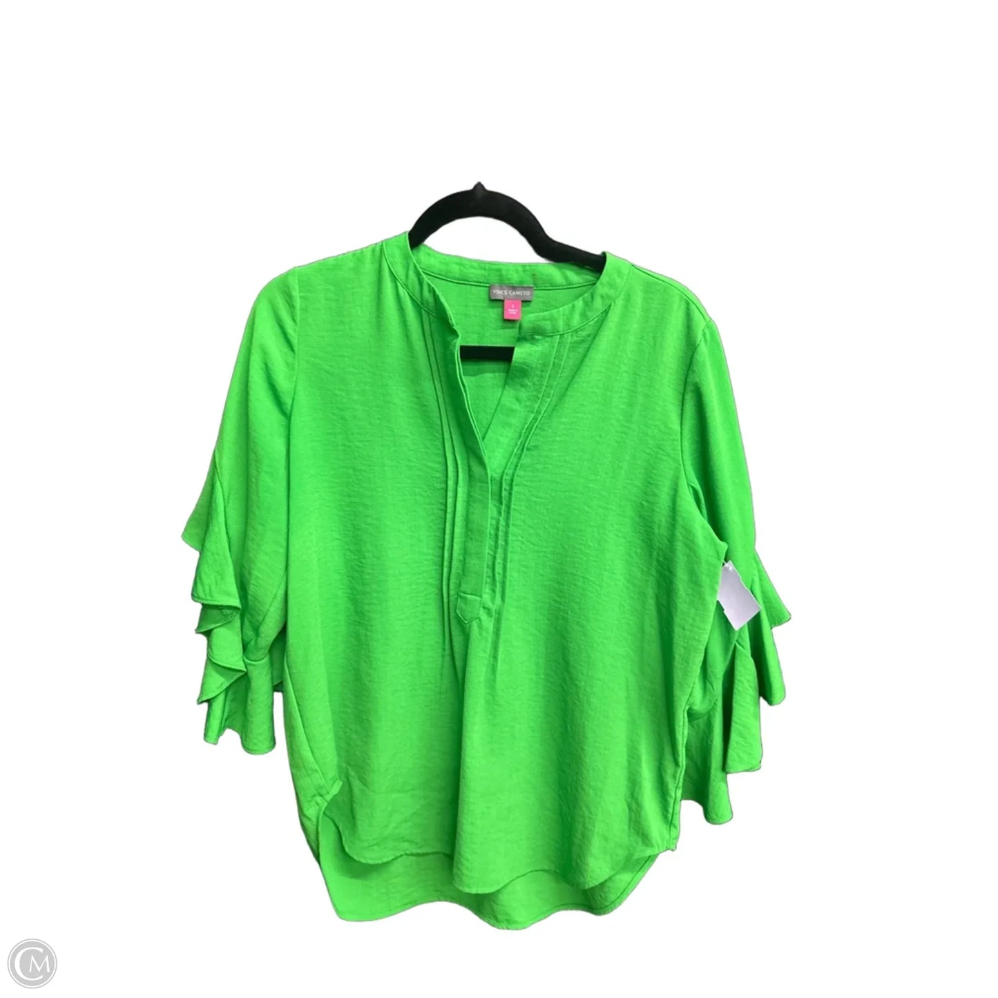 Top 3/4 Sleeve By Vince Camuto In Green, Size: S