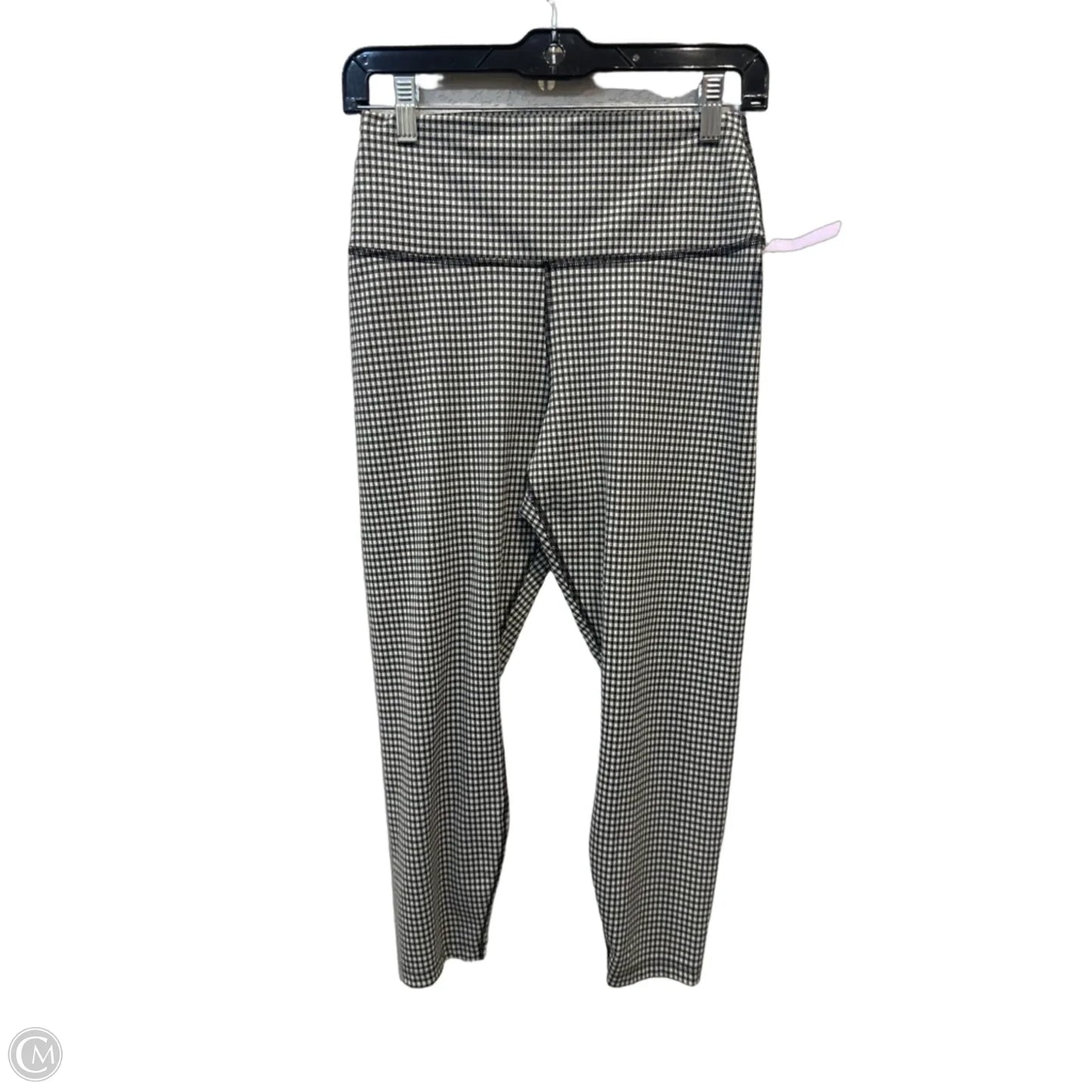 Athletic Leggings By Nike Apparel In Plaid Pattern, Size: L