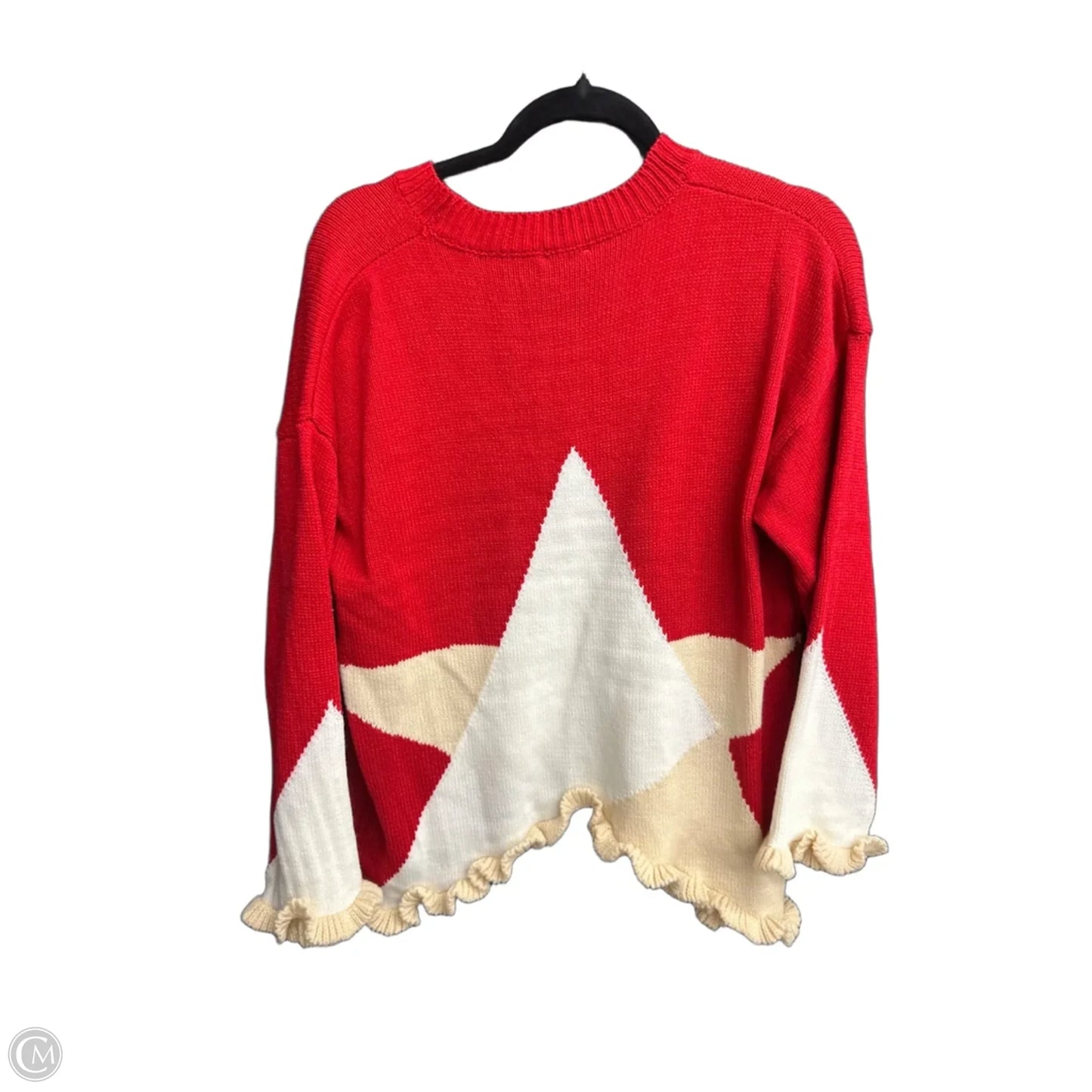 Sweater By Bibi In Cream & Red, Size: S