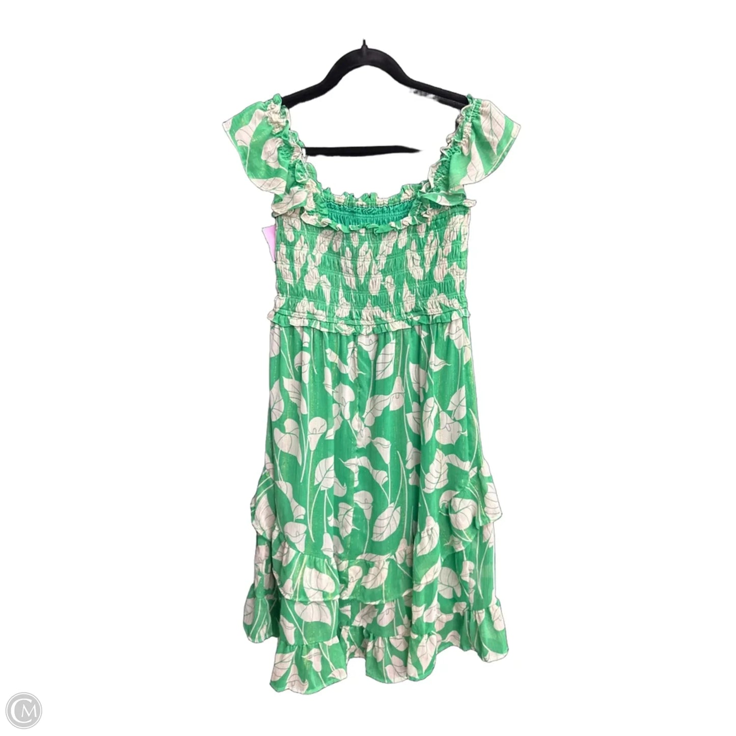 Dress Casual Midi By Mimi Chica In Green & White, Size: S