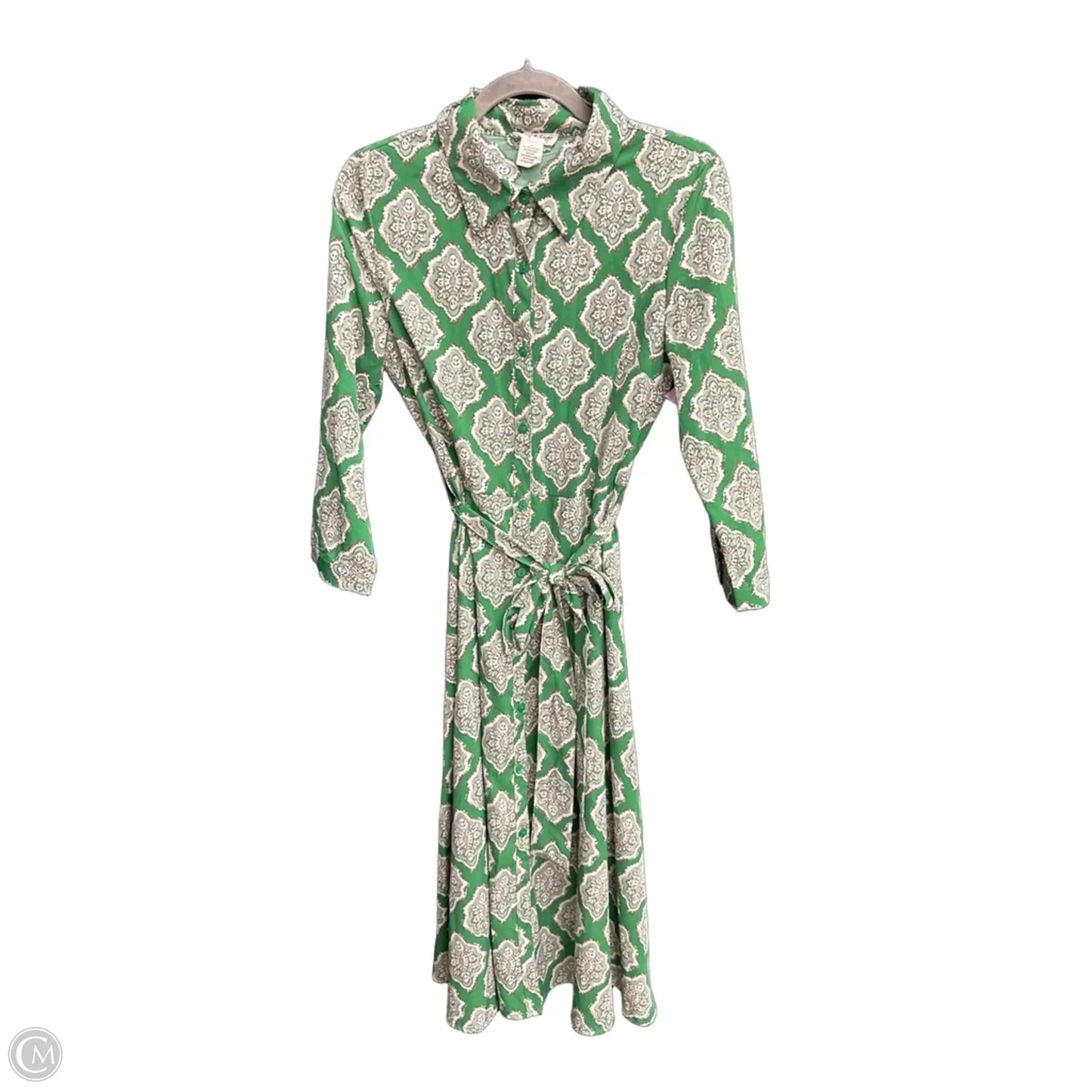 Dress Casual Maxi By Clothes Mentor In Green & White, Size: S