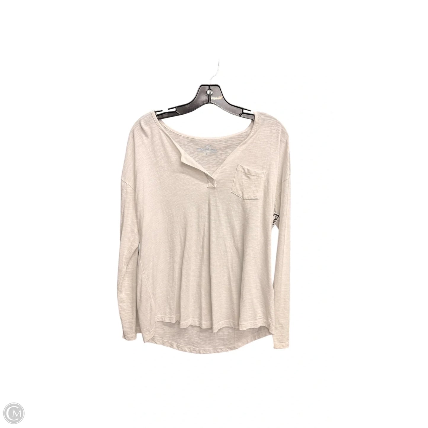Top Long Sleeve Basic By Vineyard Vines In White, Size: S