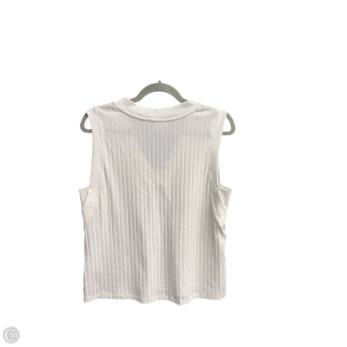 Top Sleeveless By Evereve In White, Size: L