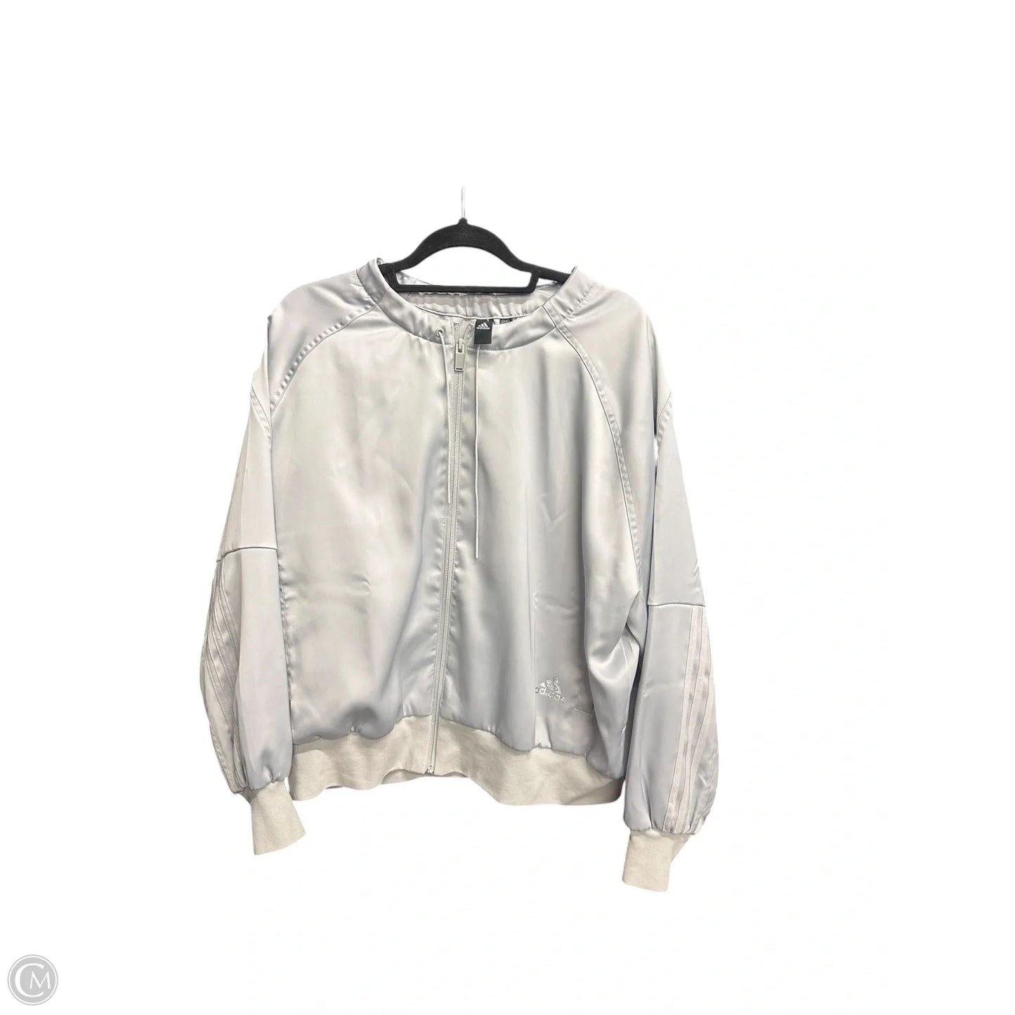Athletic Jacket By Adidas In Grey, Size: Xl