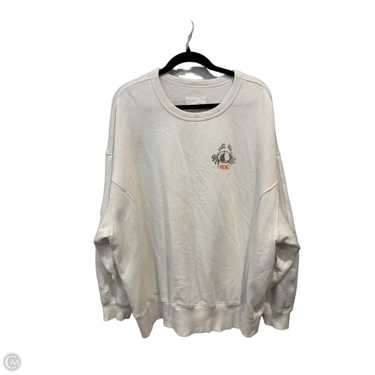 Sweatshirt Crewneck By Aerie In White, Size: L