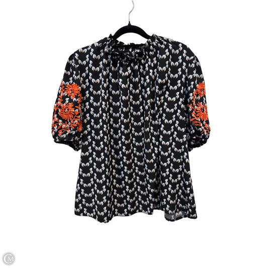 Top Short Sleeve By Shein In Black & Orange, Size: 2x
