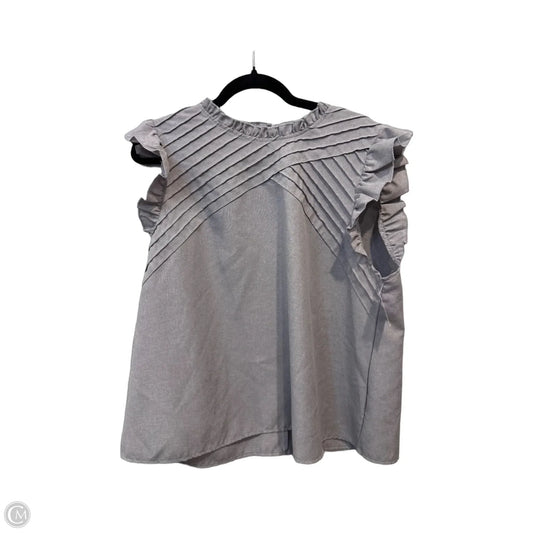 Top Sleeveless By Shein In Grey, Size: 2x