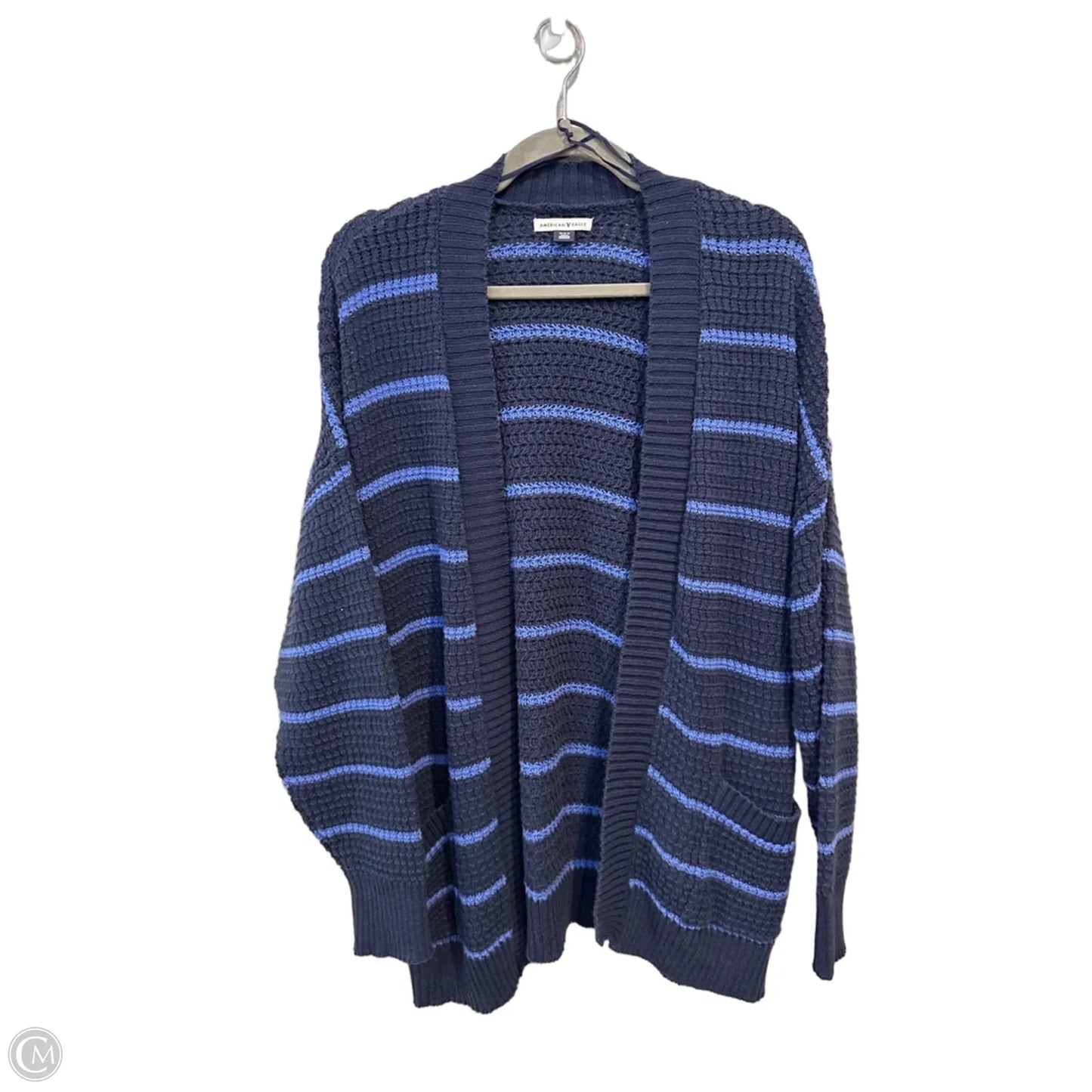 Sweater Cardigan By American Eagle In Navy, Size: M