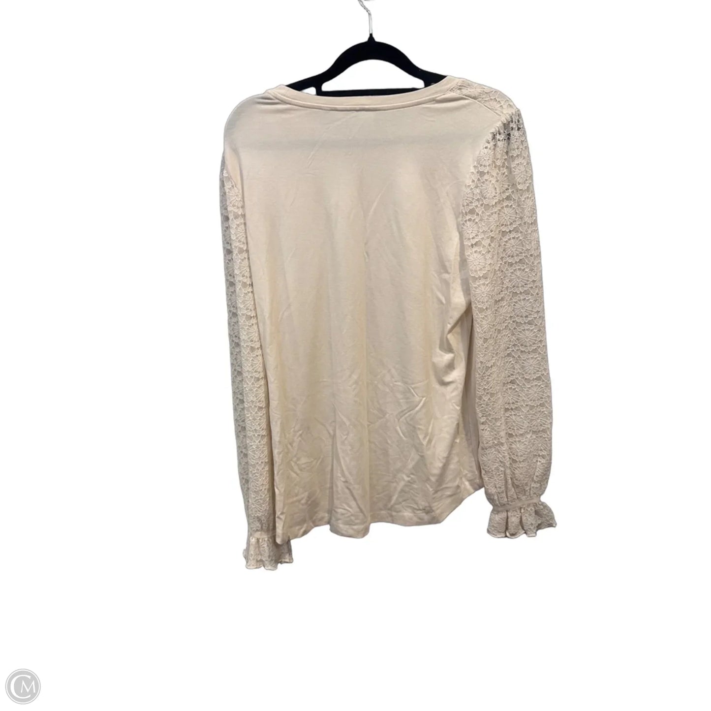 Top Long Sleeve By Chicos In Cream, Size: M