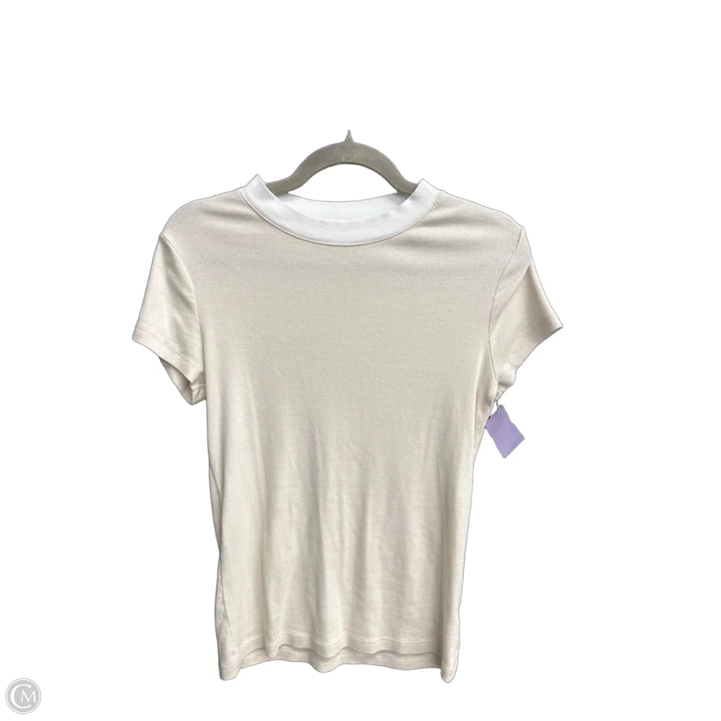 Top Short Sleeve By A New Day In Cream & White, Size: M