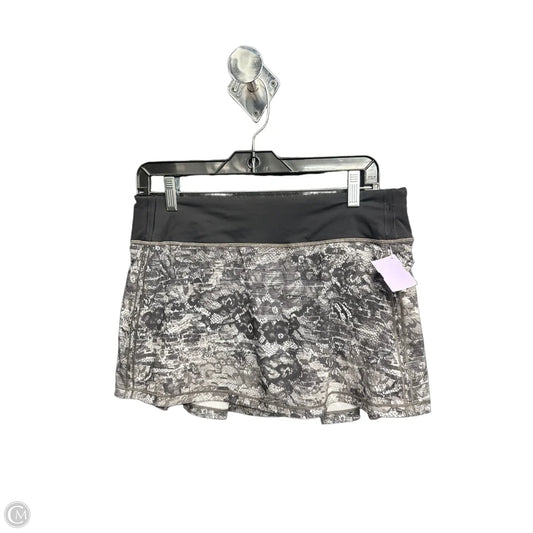 Athletic Skirt By Lululemon In Black & Grey, Size: M