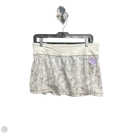 Athletic Skirt By Lululemon In Grey & White, Size: M