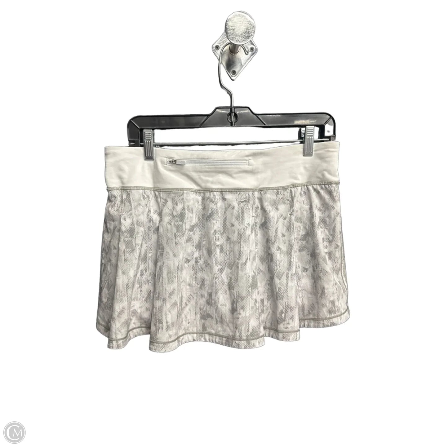 Athletic Skirt By Lululemon In Grey & White, Size: M