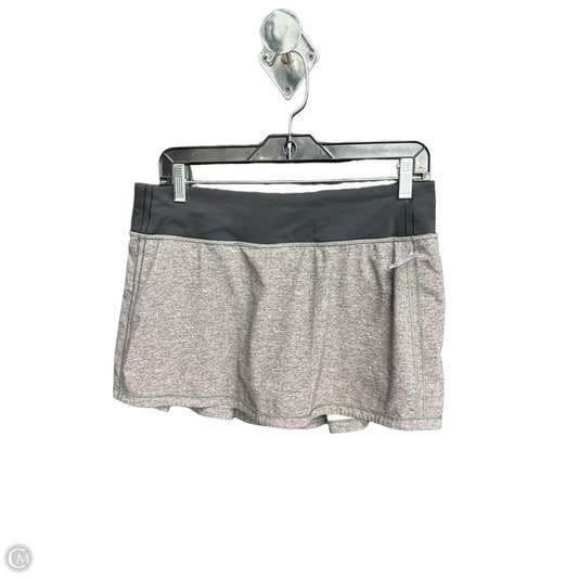 Athletic Skirt By Lululemon In Black & Grey, Size: M