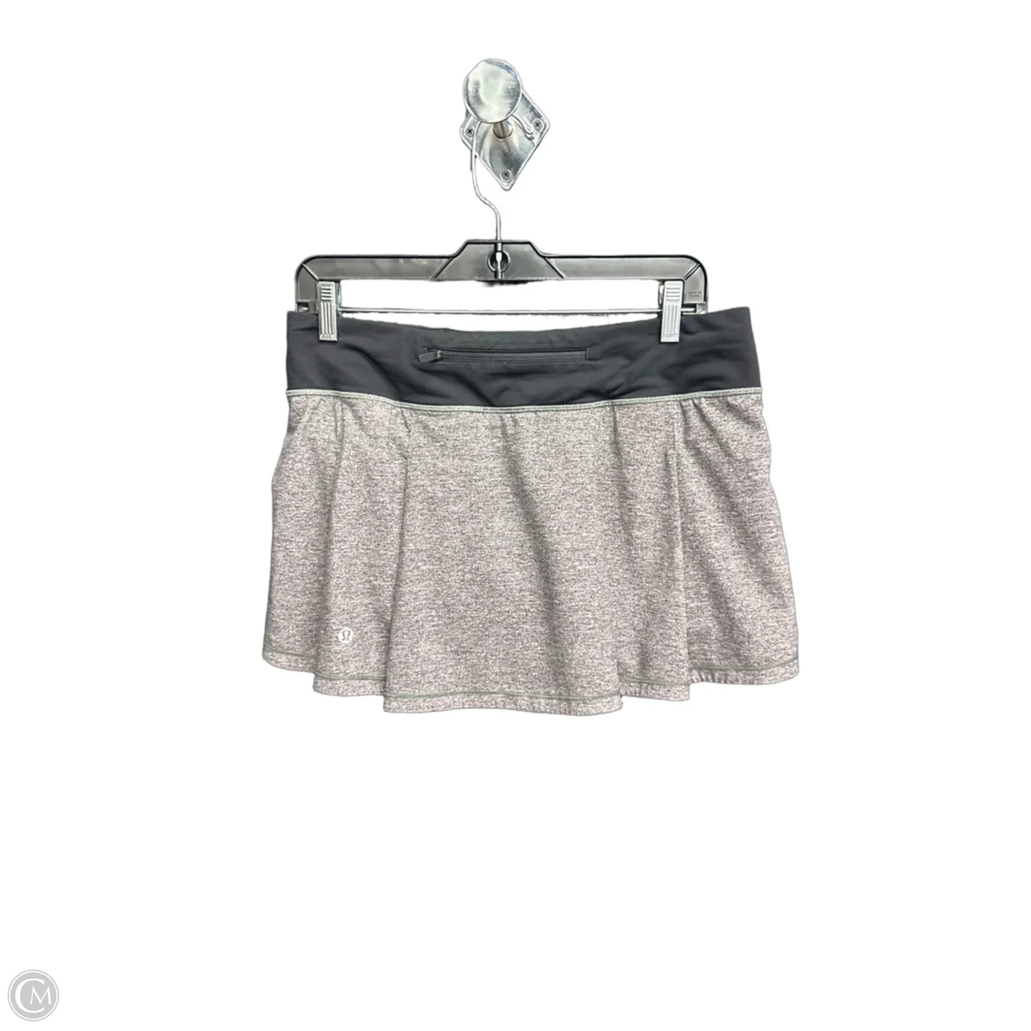 Athletic Skirt By Lululemon In Black & Grey, Size: M