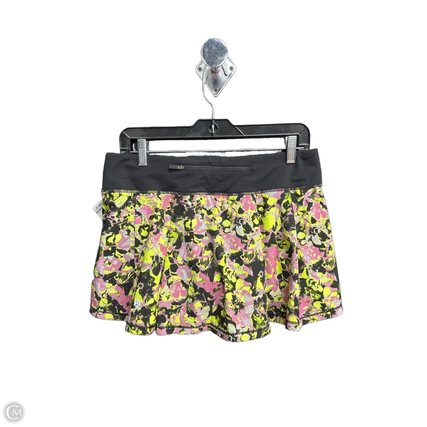 Athletic Skirt By Lululemon In Green & Pink, Size: M