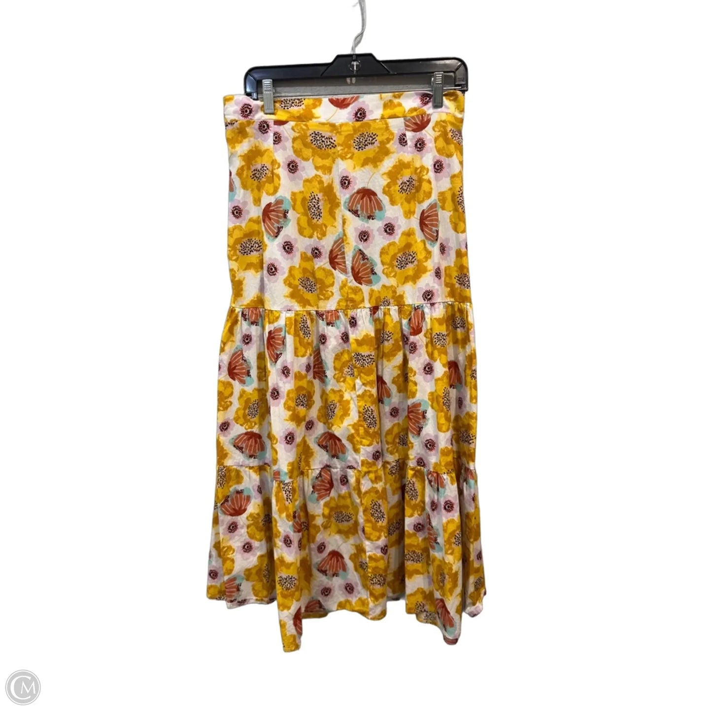 Skirt Maxi By Ellison In White & Yellow, Size: 12