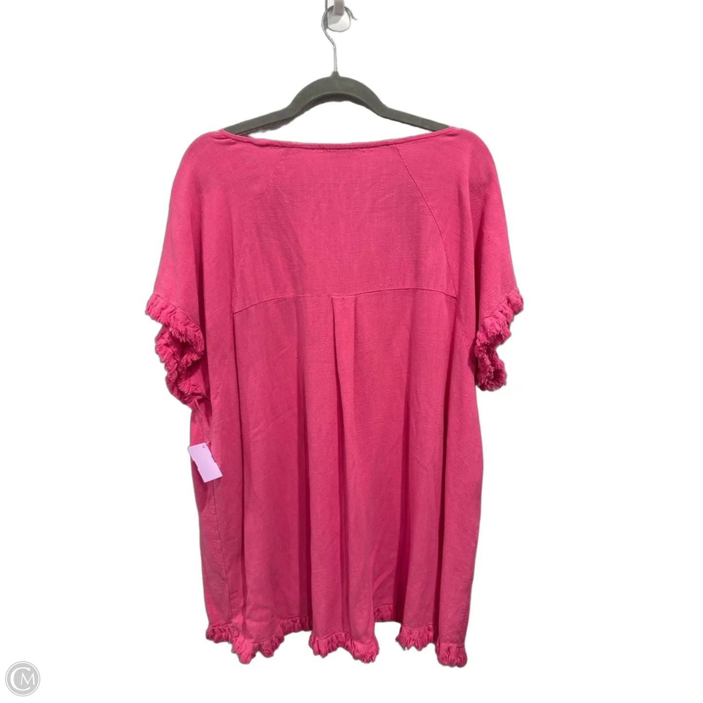 Top Short Sleeve By Umgee In Pink, Size: Xl
