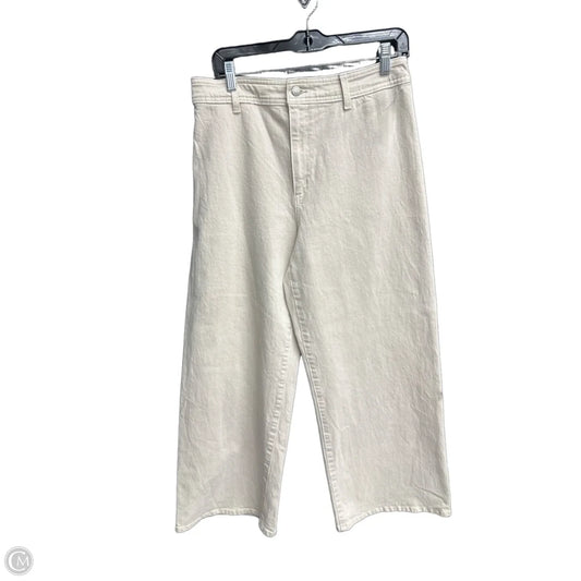 Jeans Wide Leg By Universal Thread In Cream Denim, Size: 10