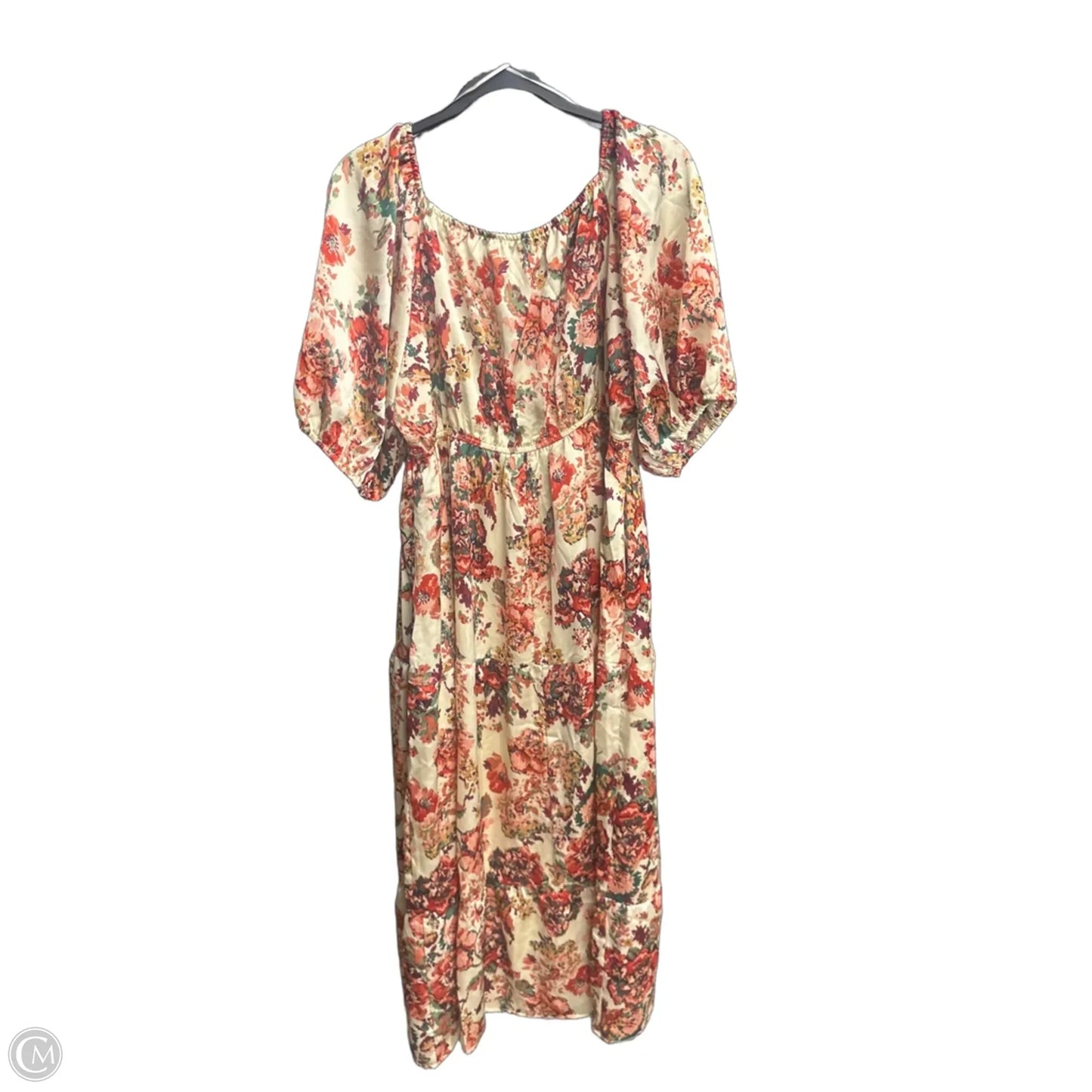 Dress Casual Maxi By Clothes Mentor In Cream & Red, Size: Xl