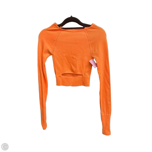 Athletic Top Long Sleeve Crewneck By Free People In Orange, Size: Xs