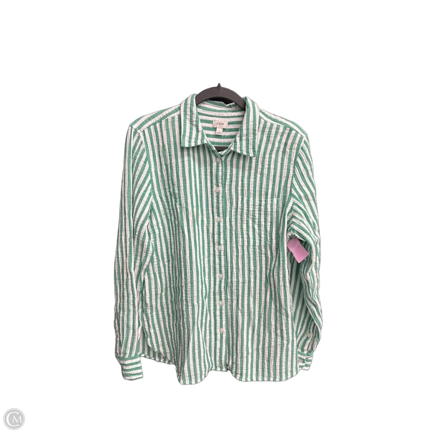 Top Long Sleeve By J. Crew In Striped Pattern, Size: L