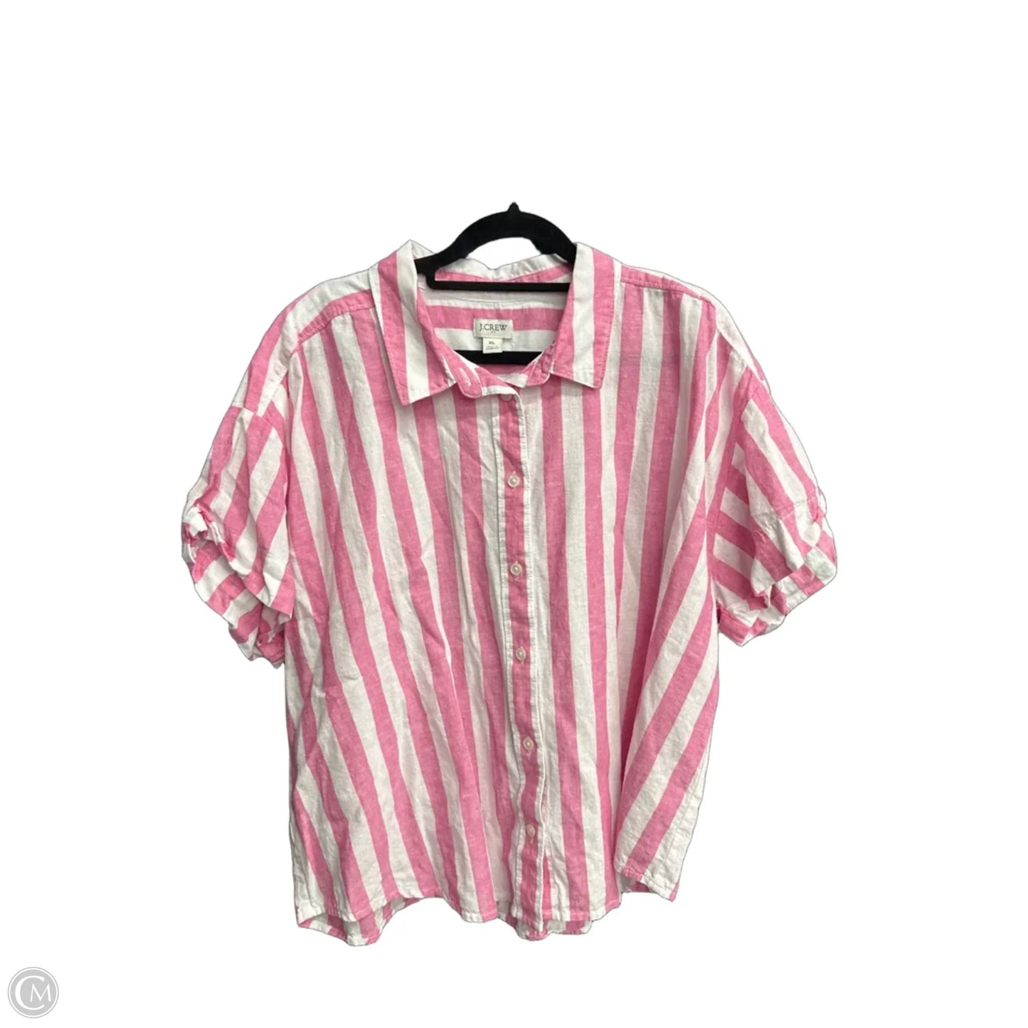 Top Short Sleeve By J. Crew In Striped Pattern, Size: Xl