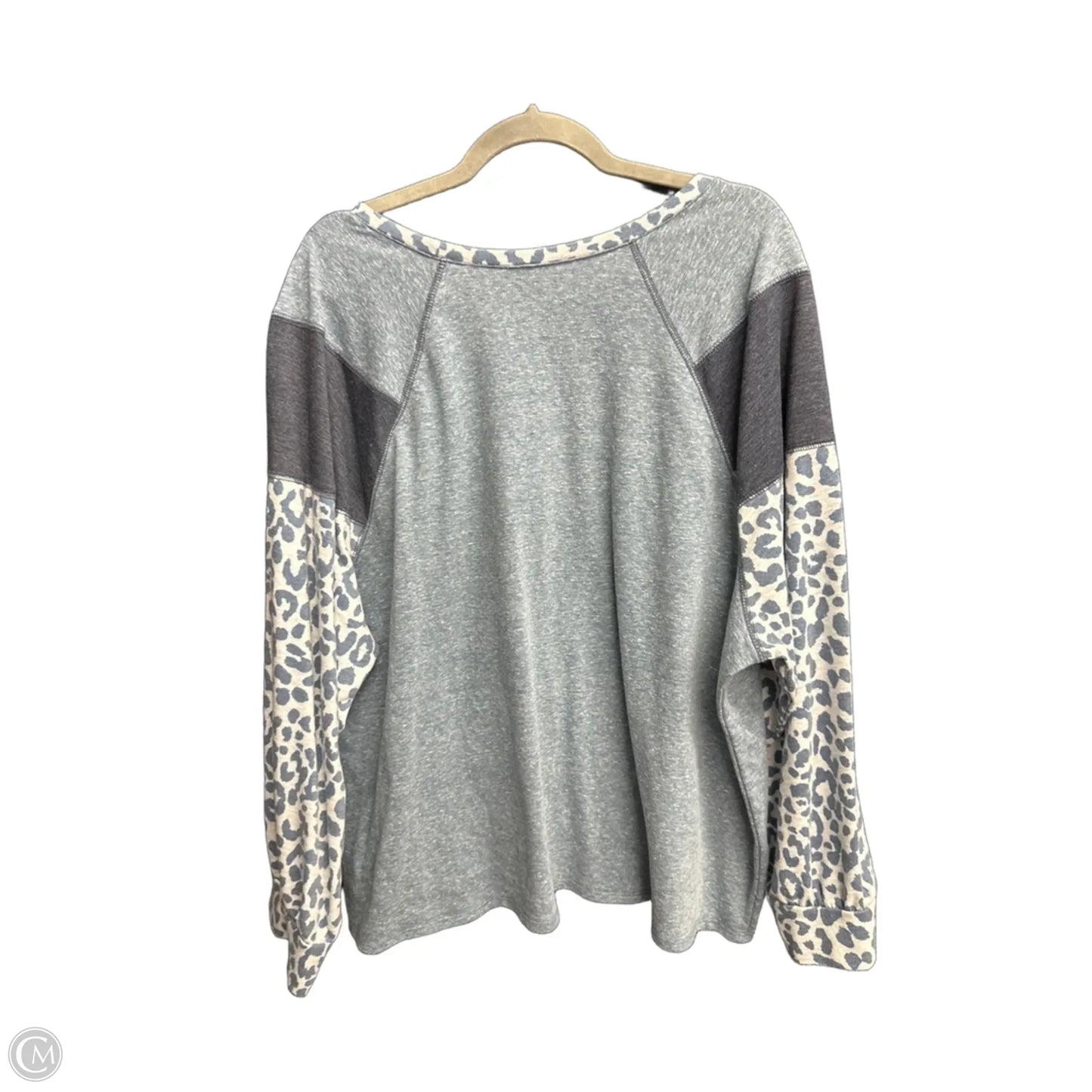 Top Long Sleeve By Cato In Blue, Size: 4x